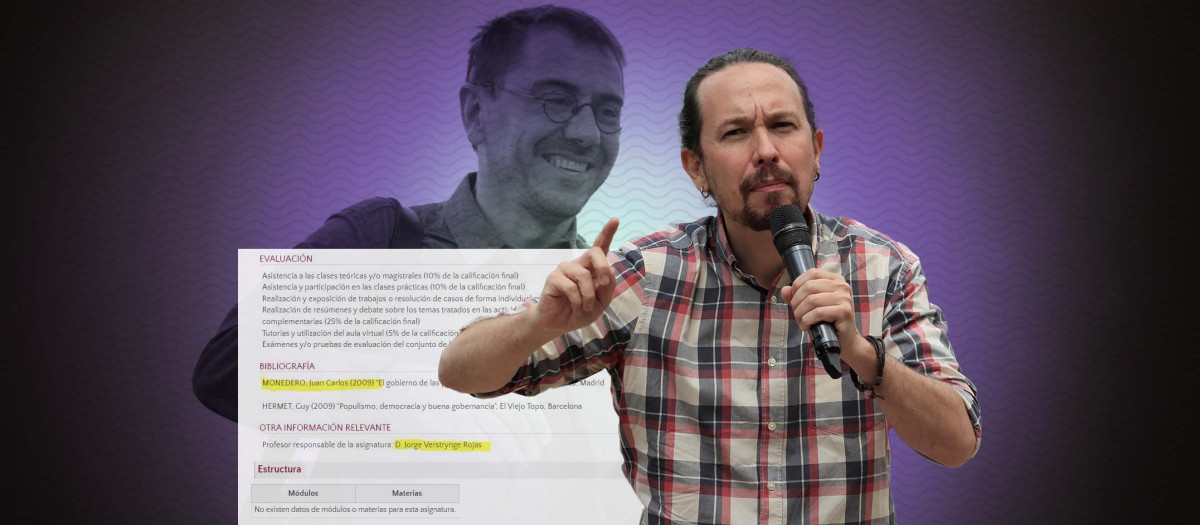 Pablo Iglesias incluye un libro de Monedero como bibliografía obligatoria