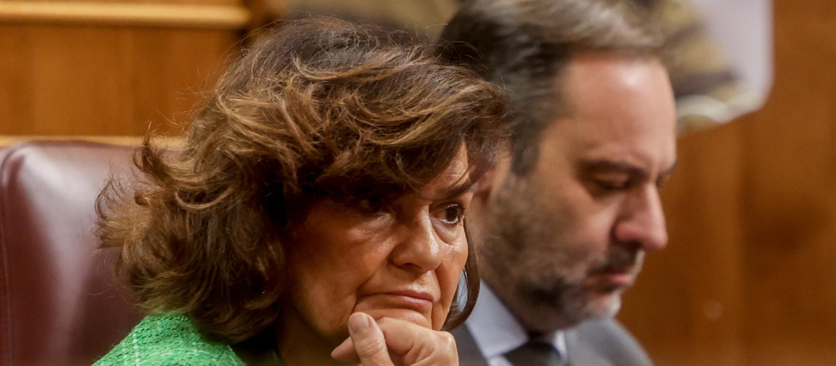 La presidenta de la Comisión de Igualdad en el Congreso de los Diputados y exvicepresidenta del Gobierno, Carmen Calvo