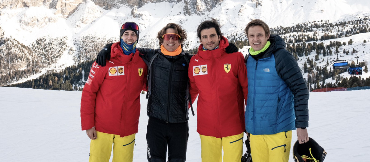 Carlos Sainz tras una jornada en la nieve