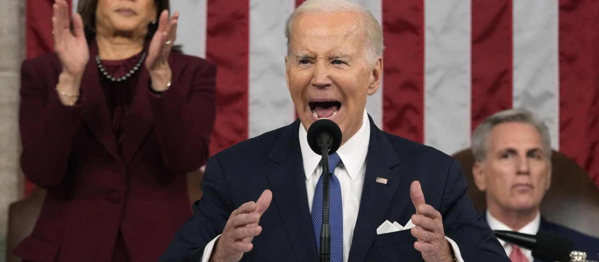 Joe Biden, durante el Debate del Estado de la Unión