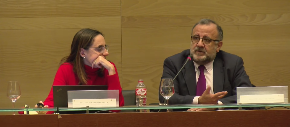 Cristina García y Marcos Martínez, durante el congreso