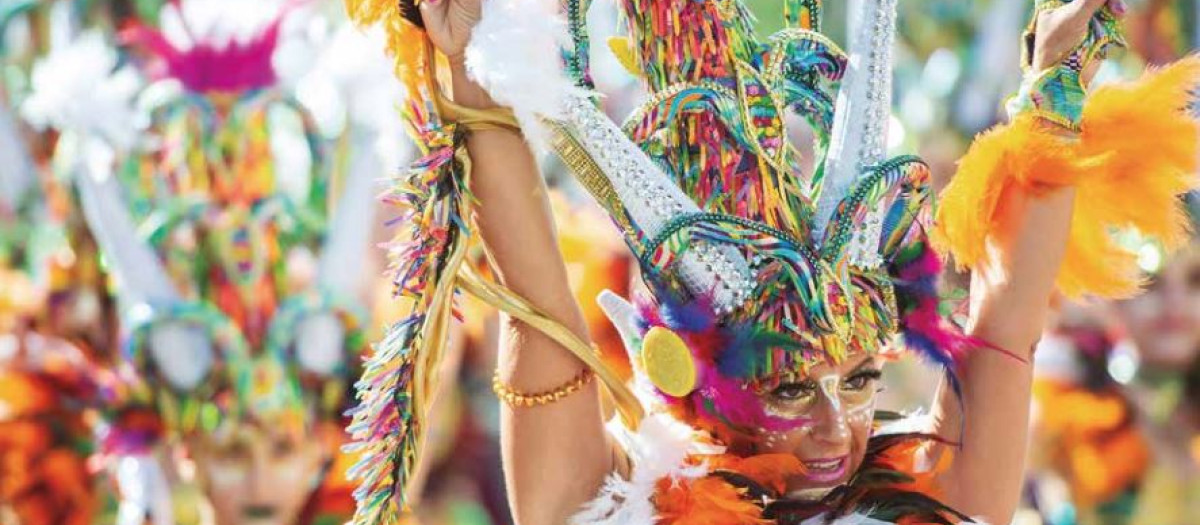 Desfile de Carnaval del municipio de Santa Margarita y los Monjes, en la provincia de Barcelona