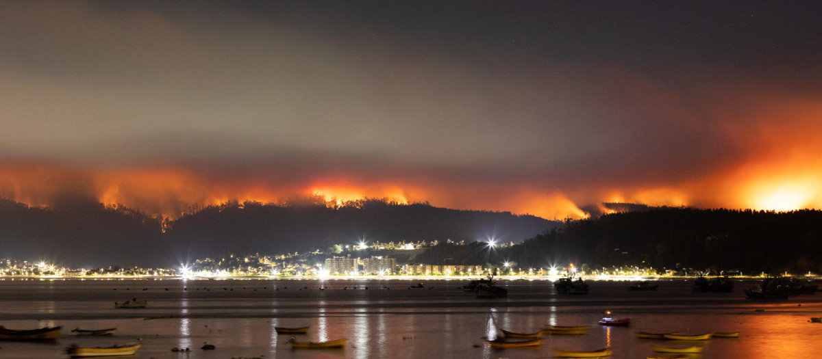 El sur de Chile en llamas