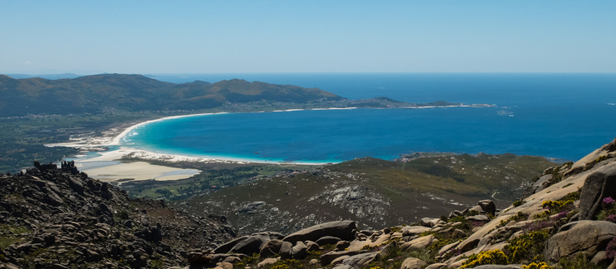 Playa de Carnota desde mirador de Chan de Lourenzo