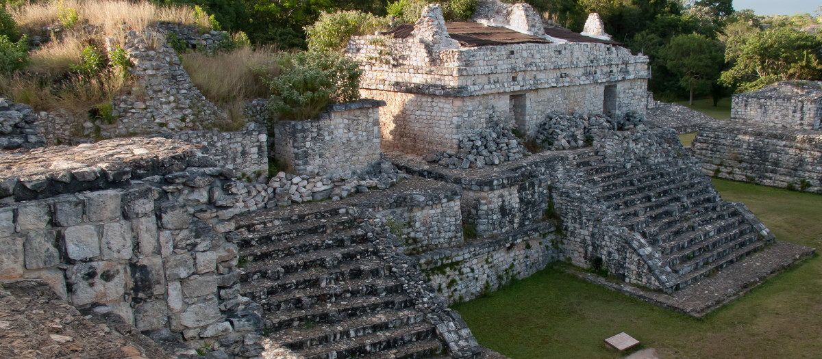 Restos de la zona arqueológica de Ek Balam