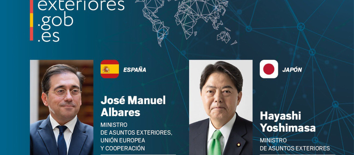 Los Ministerios de Asuntos Exteriores de España y Japón, , José Manuel Albares y Hayashi Yoshimasa