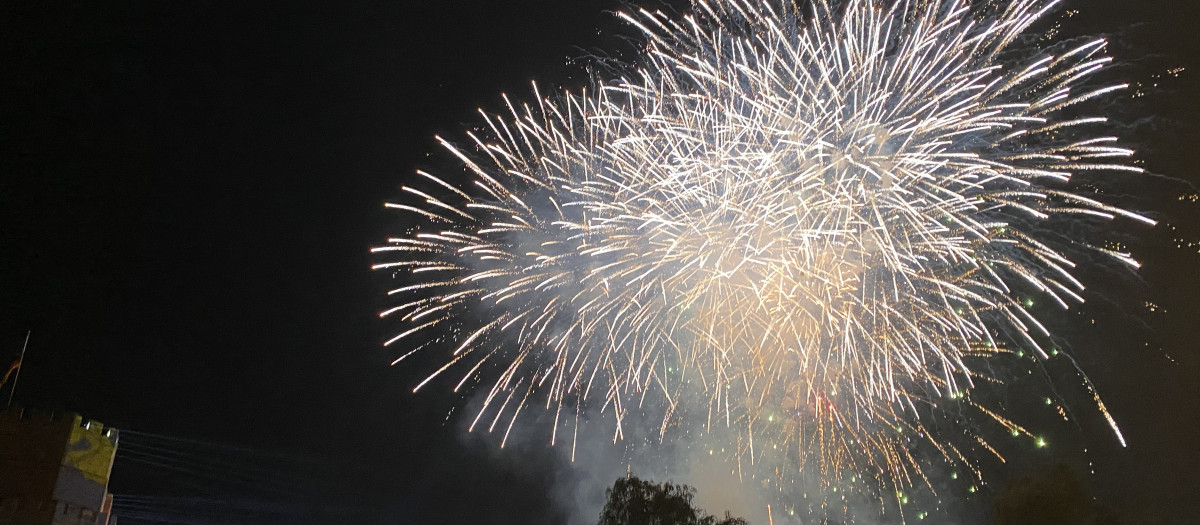 Imagen del castillo de fuegos artificiales posterior a la Crida de 2023.