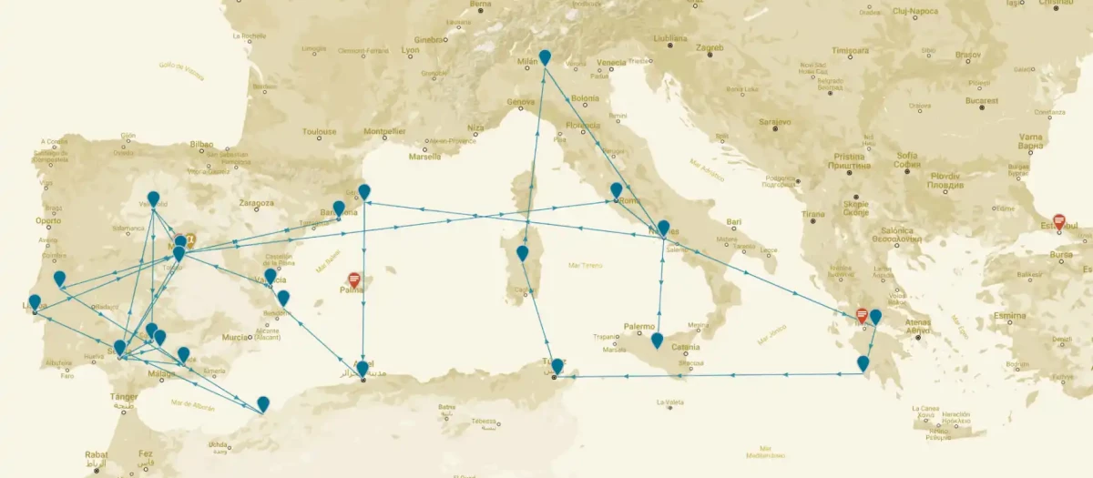 Itinerario vital de Miguel de Cervantes