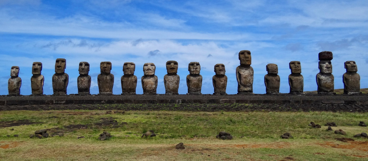 Moáis en la Isla de Pascua