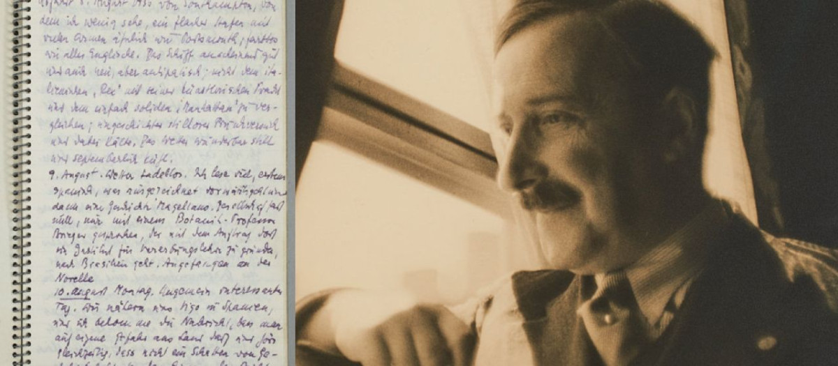 El diario de Stefan Zweig, por primera vez en España gracias a la exposición 'Detrás do espello'