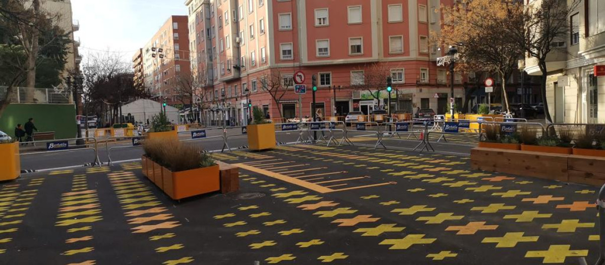 Imagen de una de las calles afectadas por la ‘supermanzana’ del alcalde de Valencia, Joan Ribó.