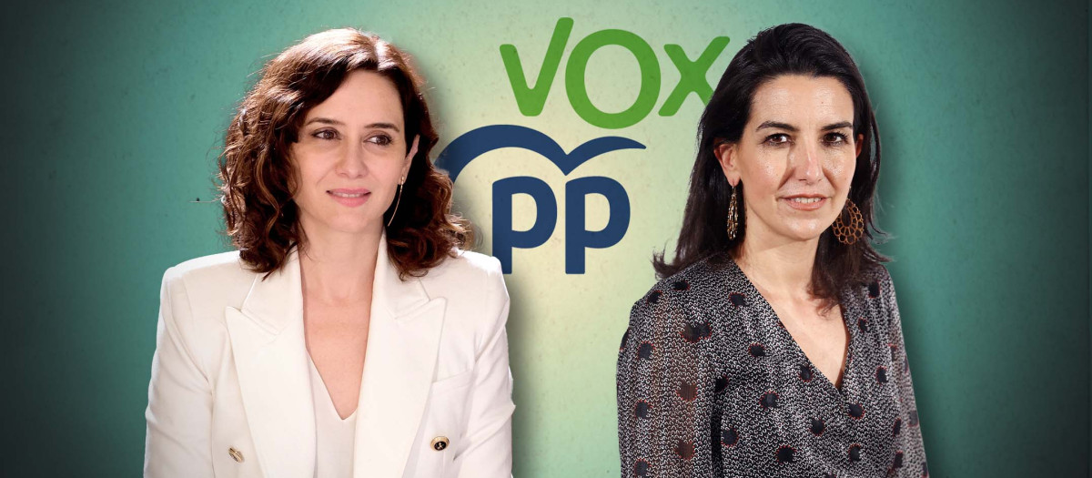 Isabel Díaz Ayuso y Rocío Monasterio, líderes de PP y Vox en Madrid