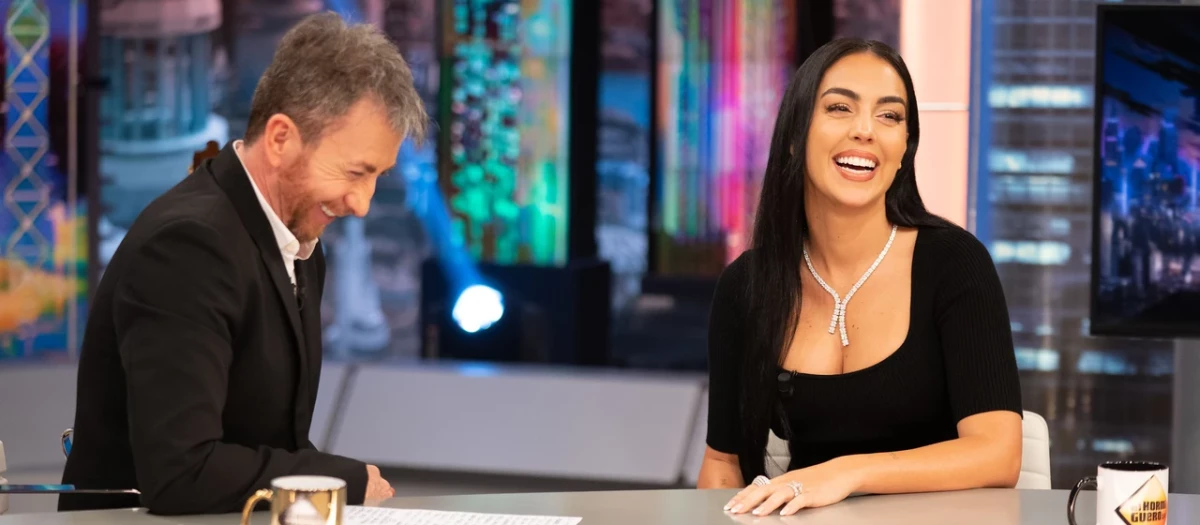 Georgina Rodríguez en el Hormiguero junto a Pablo Motos