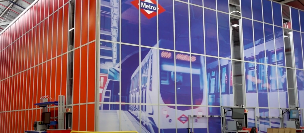 Fachada principal del nuevo almacén de Metro de Madrid
