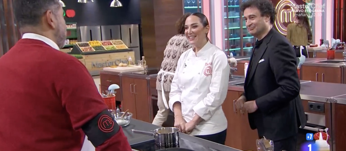 Tamara Falcó, en la primera gala de 'MasterChef'