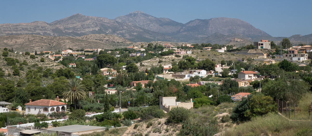 Vista de El Moralet, Alicante, donde se ha producido el tiroteo