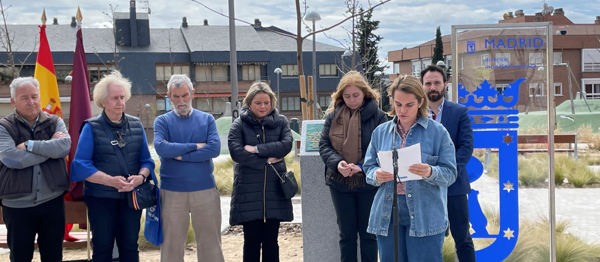 María del Mar Blanco, hermana de Miguel Ángel Blanco, en este acto homenaje