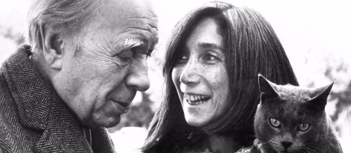 Jorge Luis Borges y María Kodama en una imagen de su archivo personal