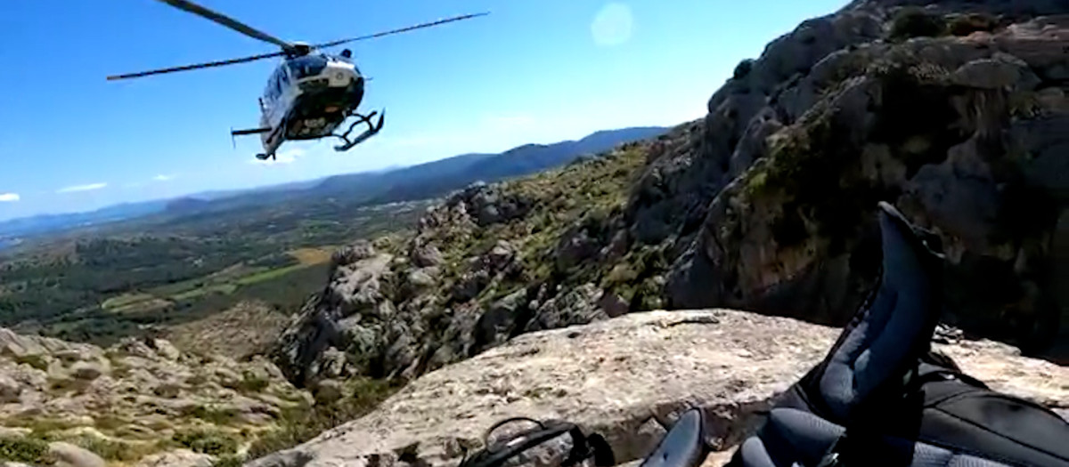 El rescate en primera persona de la Guardia Civil a una montañista en Mallorca