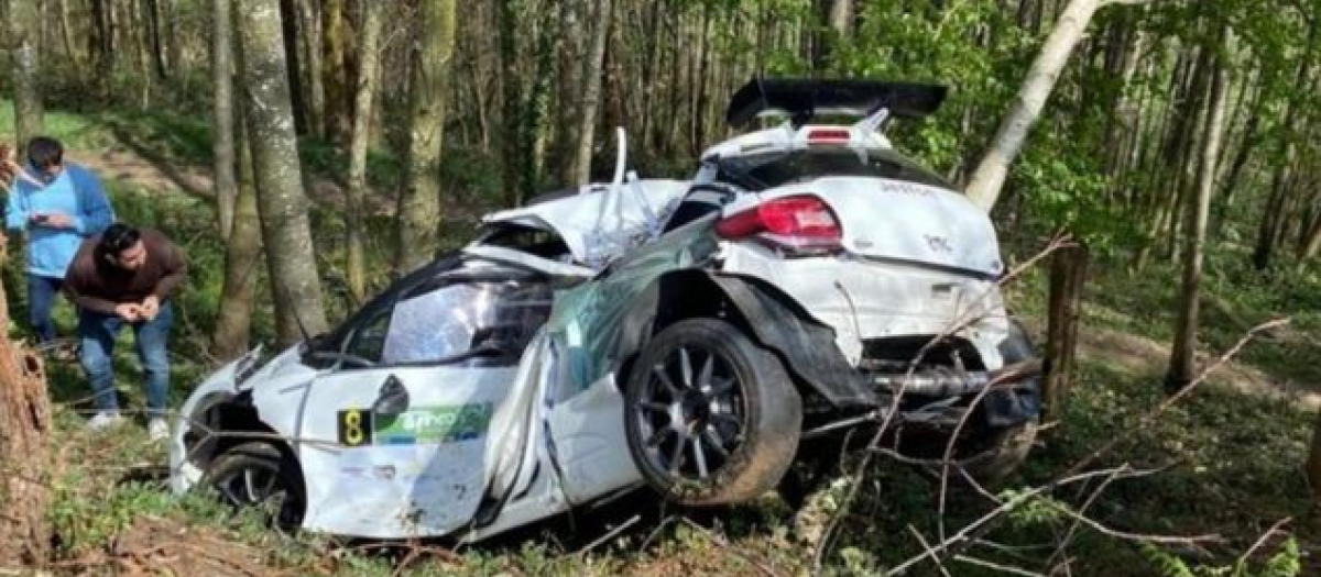 Así ha quedado el coche tras el accidente