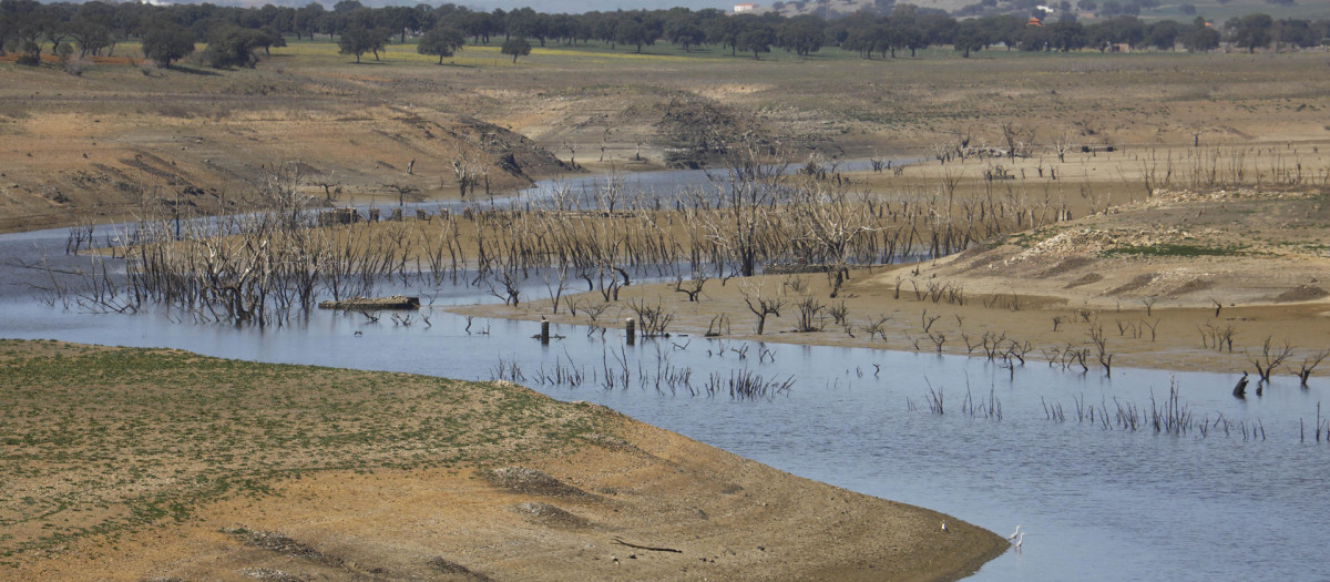 Escasez de agua en el embalse de Sierra Boyera en Bélmez (Córdoba)