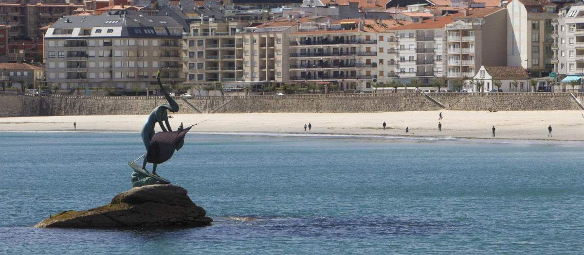 Vista de la playa de Sangenjo