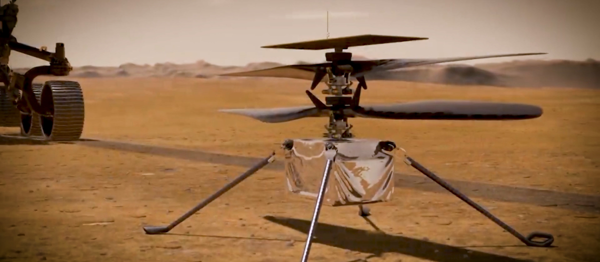 Imagen del helicóptero Ingenuity en la superficie de Marte