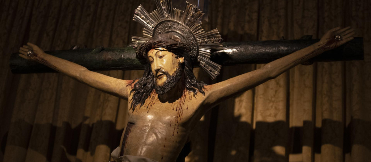 El Santo Cristo de Lepanto después de su restauración