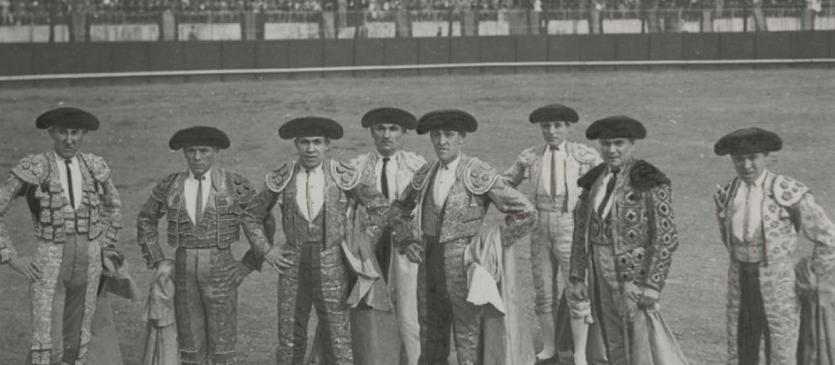 Corrida de toros en el Stadio Di Roma. En la foto Francisco López “Parejito”  1923