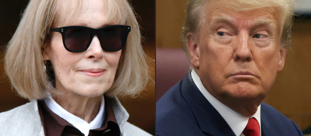 La escritora E. Jean Carroll y el presidente de Estados Unidos, Donald Trump