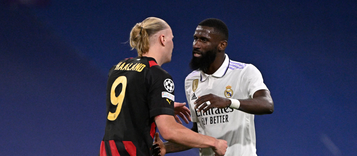 Rüdiger ha sido la sombra de Haaland en todo momento