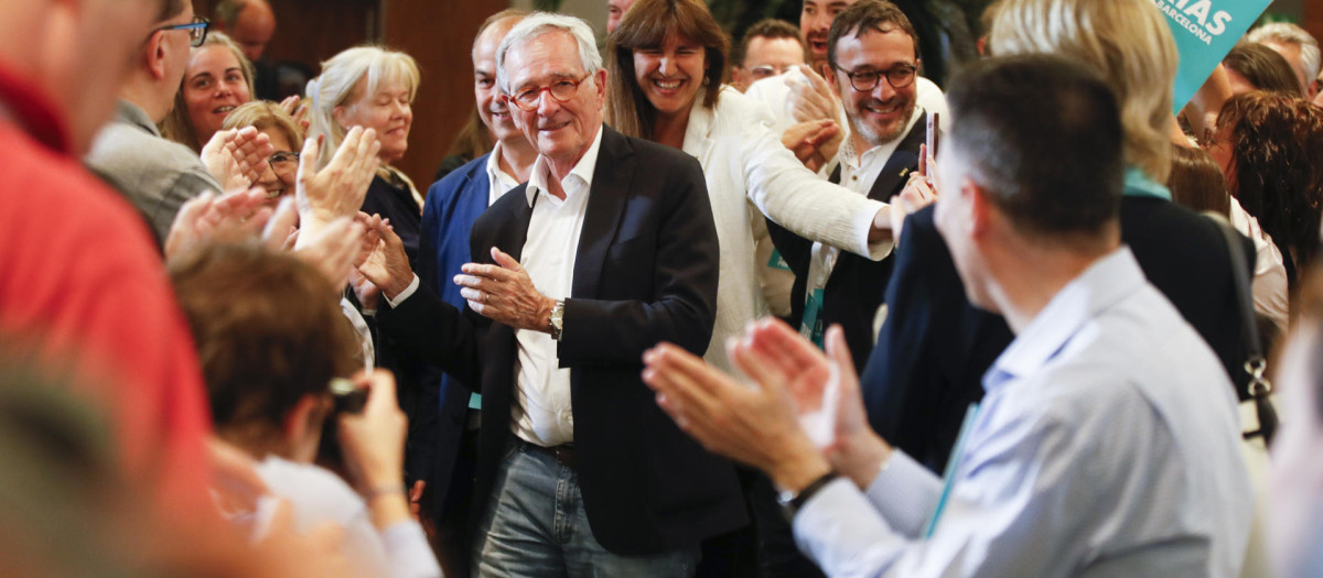 Xavier Trias celebra los resultados del 28-M