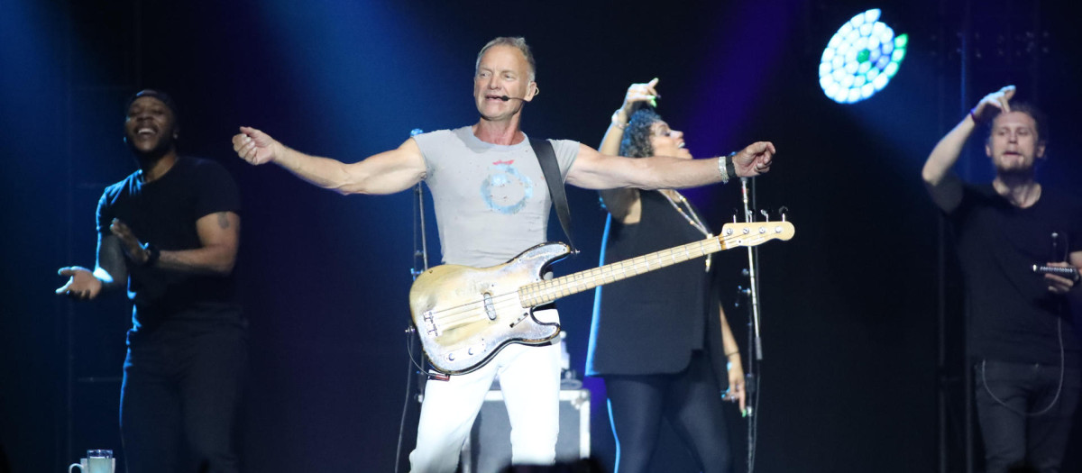 Sting durante su concierto del jueves en Bilbao