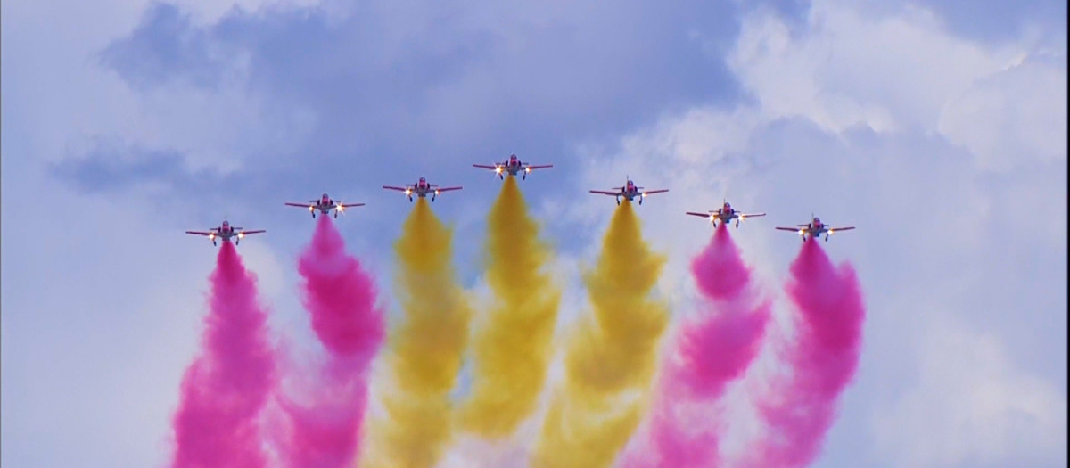 Así ha sido el desfile aéreo en Granada por el Día de las Fuerzas Armadas