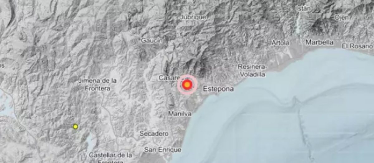 Lugar en el que ha ocurrido el terremoto