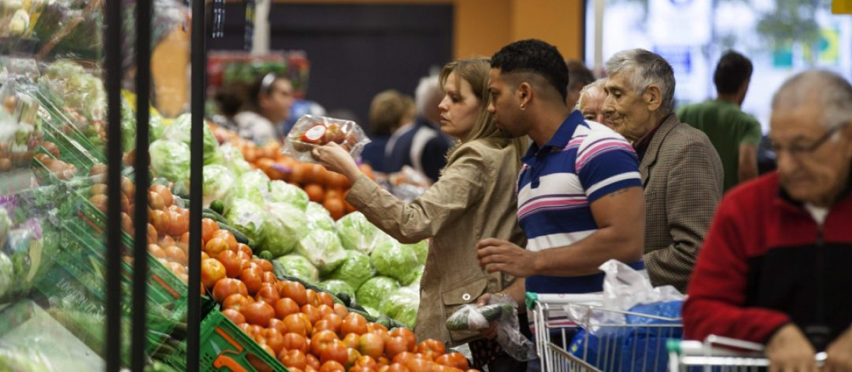 Imagen de archivo de un supermercado