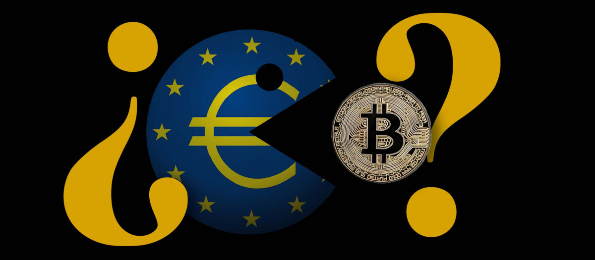 El euro digital, a diferencia de las criptomonedas como Bitcoin, está respaldado por bancos