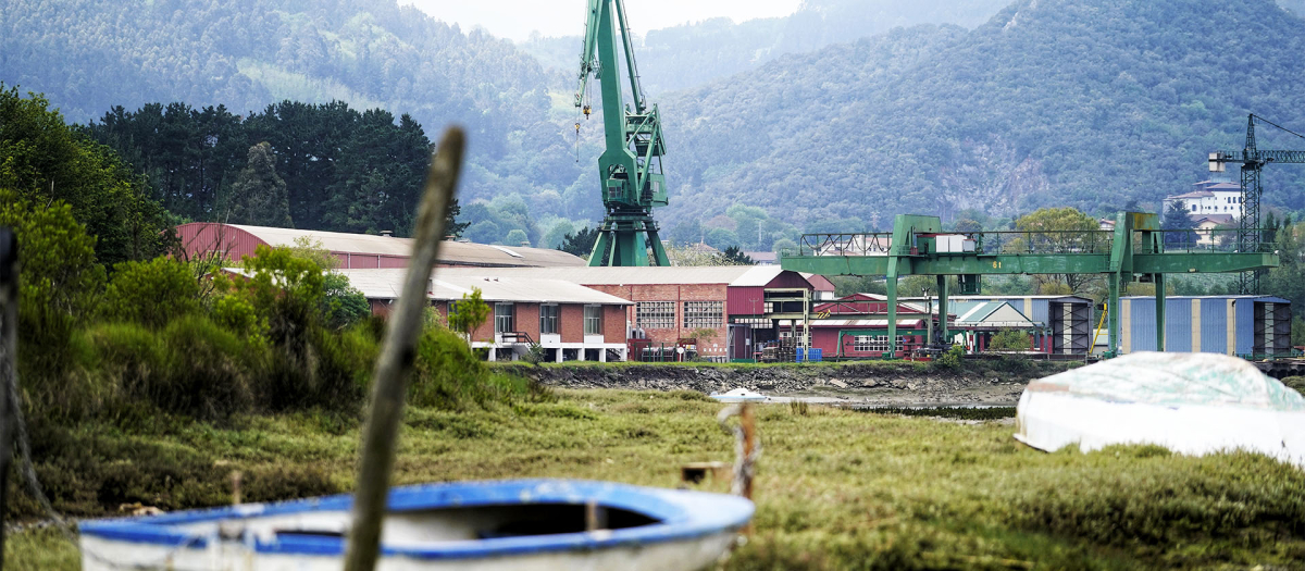 Los astilleros de Murueta, en Urdaibai, donde se proyecta el nuevo Guggenheim