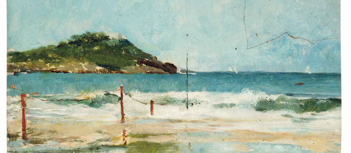 La playa de La Concha, en San Sebastián, pintada por Joaquín Sorolla