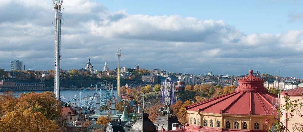 Parque de atracciones Gröna Lund, en Estocolmo (Suecia)