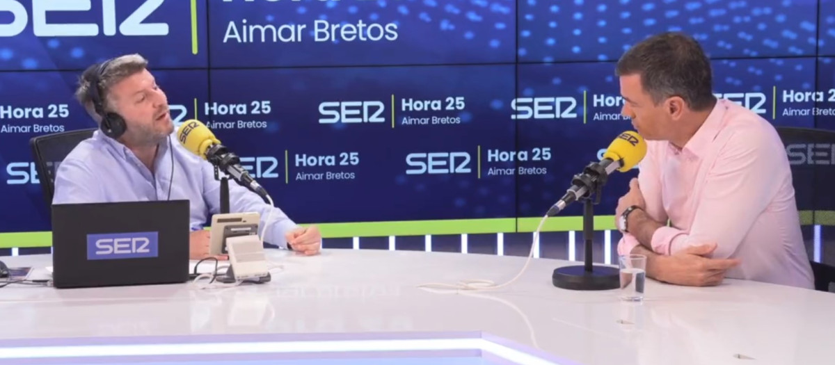 Pedro Sánchez, en el programa Hora 25 de la Cadena SER