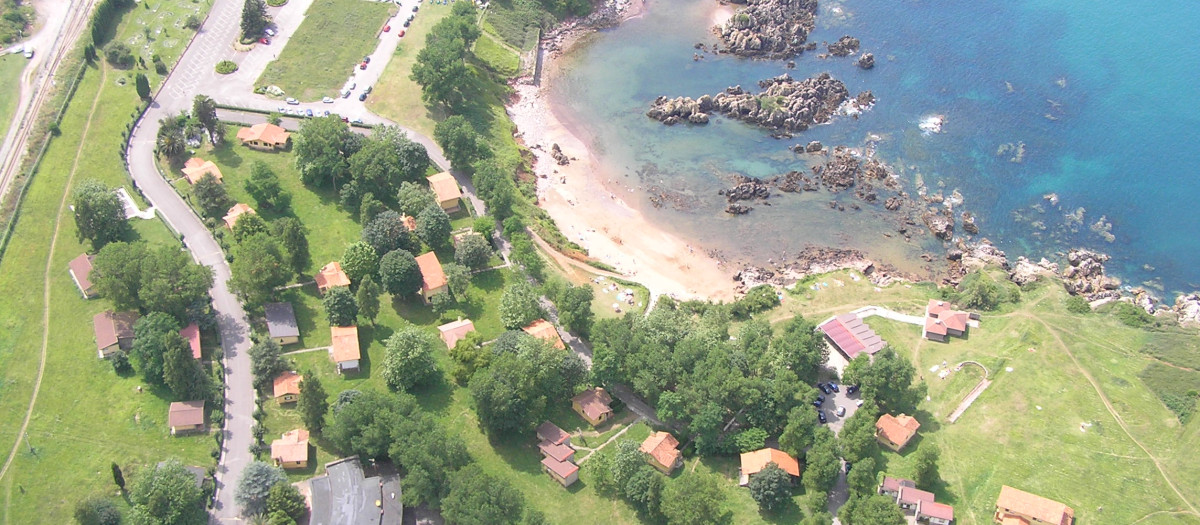 Parte de la ciudad residencial desde el aire