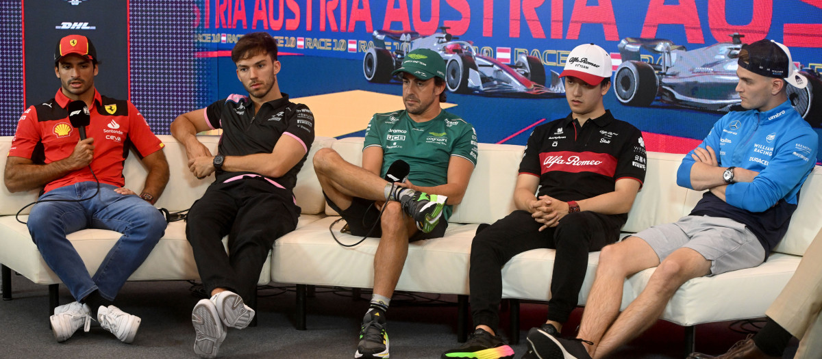 Fernando Alonso y Carlos Sainz coincidieron en la rueda de prensa de Austria