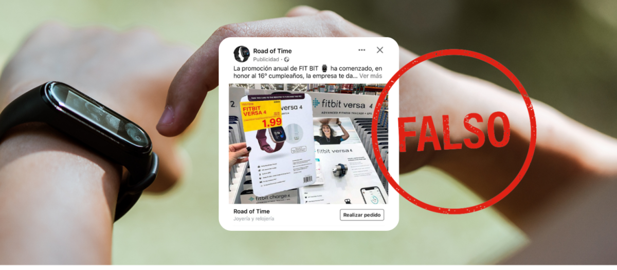 Se ha viralizado un sorteo falso de Fitbit en Facebook