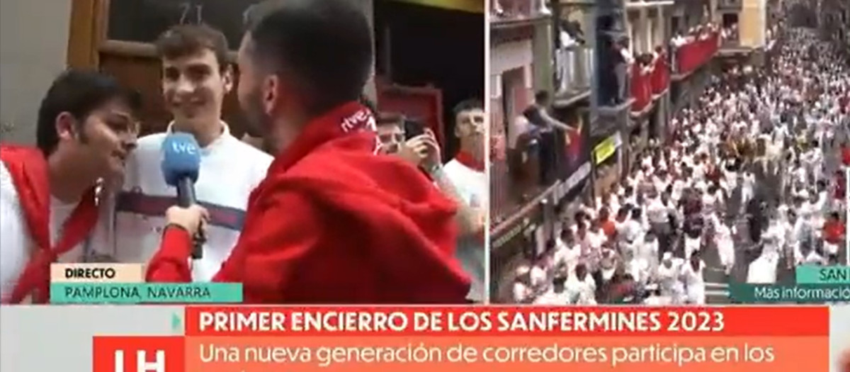 Retransmisión de los Sanfermines, donde se ha colado una soflama contra Sánchez