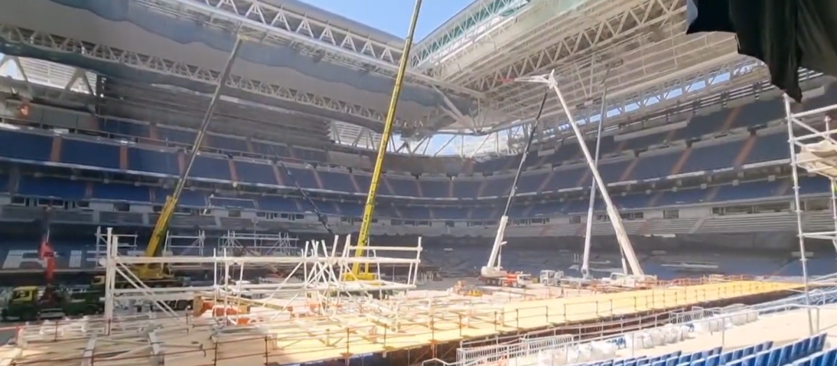 Así luce el Santiago Bernabéu en estos momentos