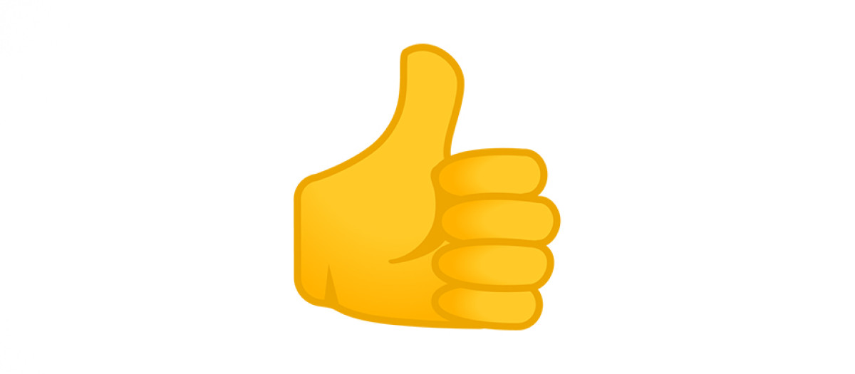 Emoji de un pulgar hacia arriba