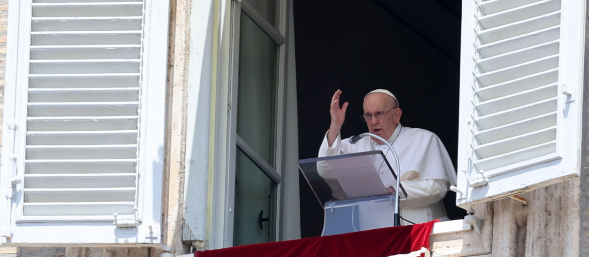 El Papa Francisco durante el Ángelus