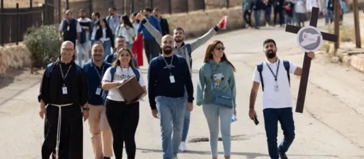 Jóvenes católicos en Damasco se preparan para vivir la JMJ en Siria.