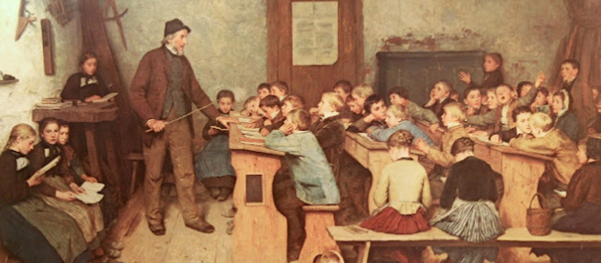 'Escuela de pueblo' (1896) de Albert Anker